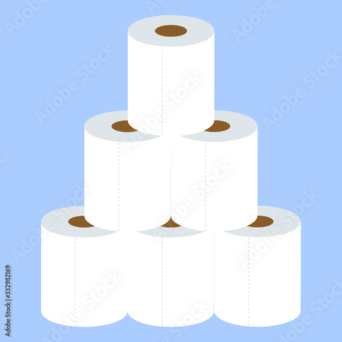 roll of toilet paper isolated 