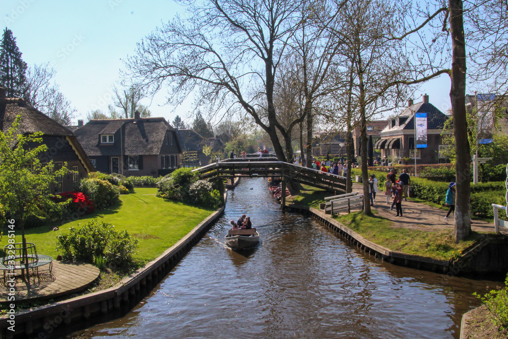 canal in giethoorn holland