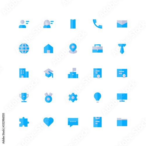 curriculum vitae/ resume flat icon set