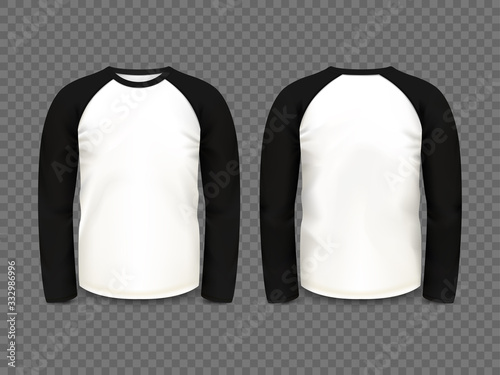 Men's black raglan sweatshirt with long sleeve photo