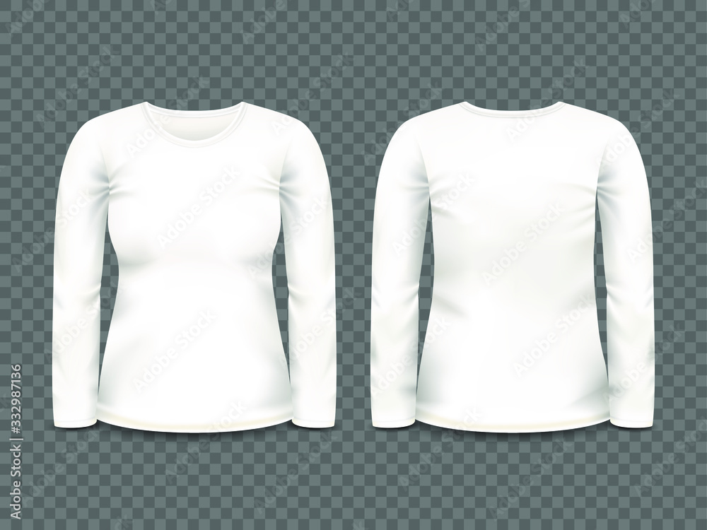 Women's white sweatshirt with long sleeve Women's white sweatshirt with long sleeve