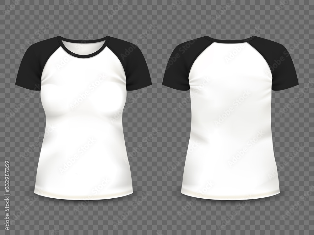 Black raglan t-shirt. Vector template. Black raglan t-shirt. Vector template.