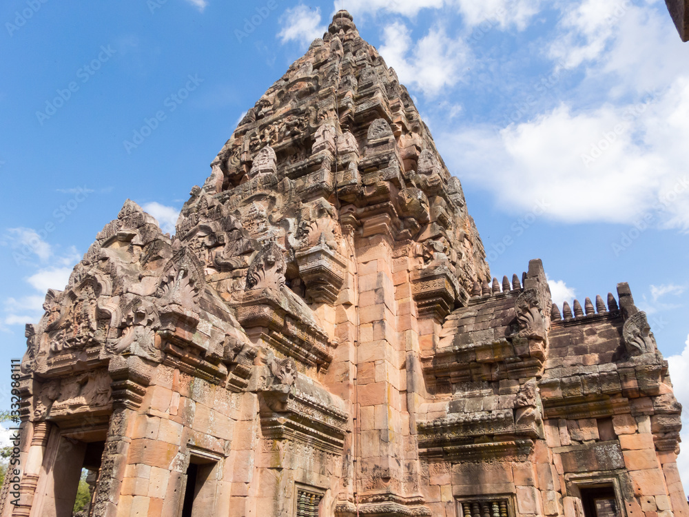 Phanom Rung Historical Park,is Castle Rock old Architecture about a thousand years ago at Buriram Province,Thailand