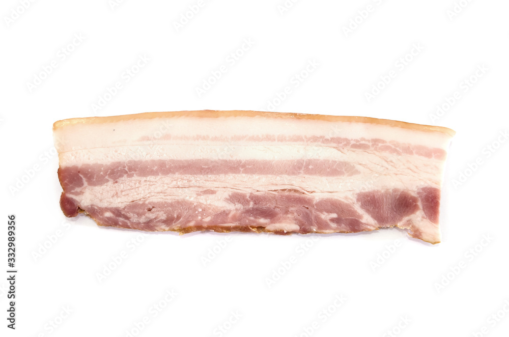 tasty bacon isolated on a white background. tasty bacon isolated on a white background.