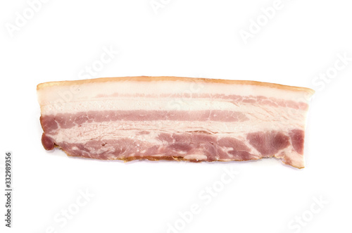 tasty bacon isolated on a white background.