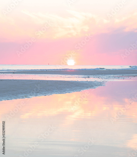Obraz w ramie Siesta Key Sunset Reflection