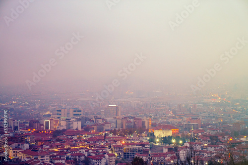 Panoramic view of Ankara city 4K. Ankara is the capital city of Turkey  photo