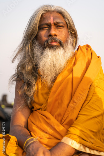Portrait of an Indian Spiritual Guru photo