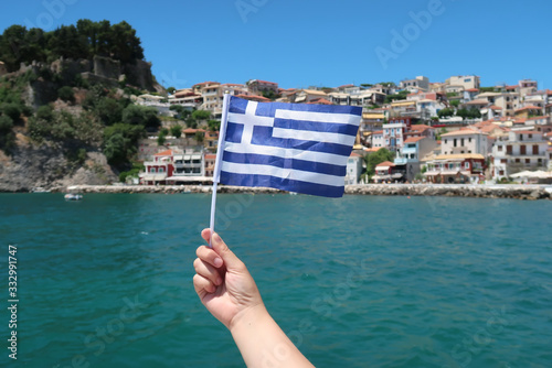 Greek flag photo