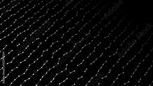 Wallpaper Mural Network of bright connected dots and lines. Gradient wave. Abstract digital background. Futuristic vector illustration. Torontodigital.ca