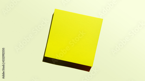 yellow sticky note on background