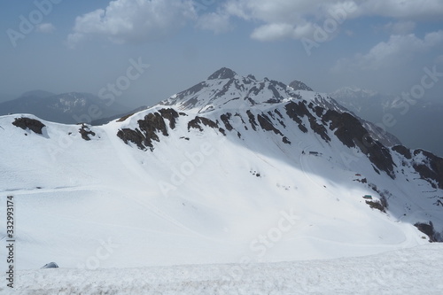 Caucasus mountains in winter, Russia