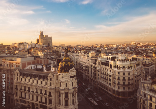 Gran Via Street, Madrid photo