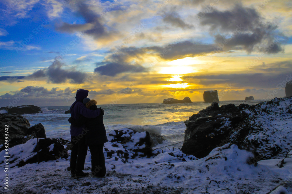 Magic sunsets on Iceland's black sand beaches