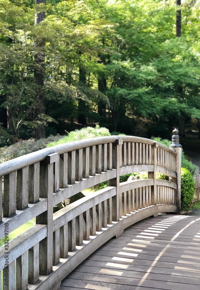 Close up view of bridge at Japanese Garden Close up view of bridge at Japanese Garden