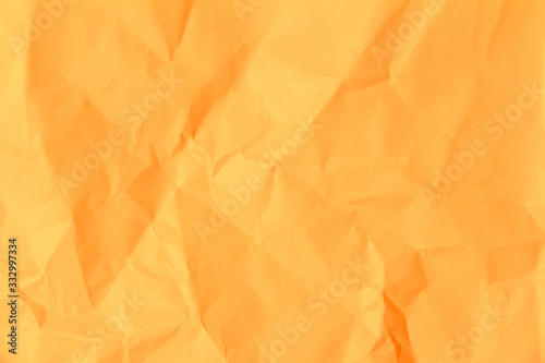 Crumpled yellow sheet of paper
