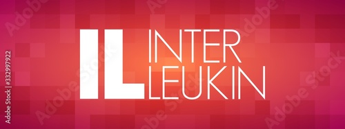 IL - interleukin acronym, medical concept background