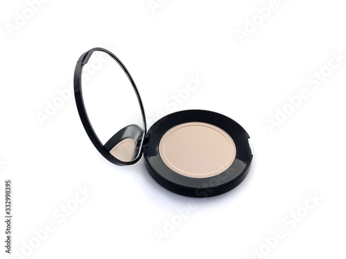 Cosmetic powder isolated on a white background. Face powder. Face cosmetics. Powder.