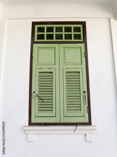 Vintage wooden window.