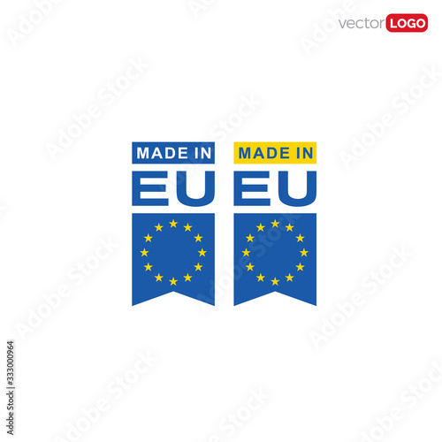 made in eu/europe icon/symbol/Logo Design. Vector Template Illustration.