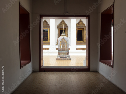 Wat Saket Ratcha Wora Maha Wihan Bangkok Thailand.The temple Wat Sa Ket is an ancient temple in the Ayutthaya period.