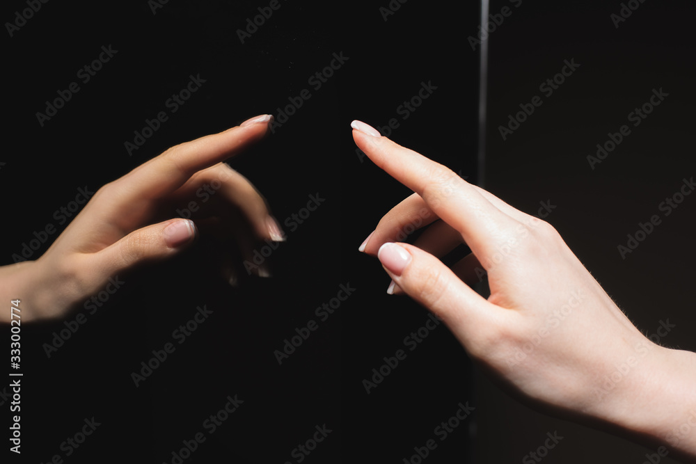 reflection of the hand
