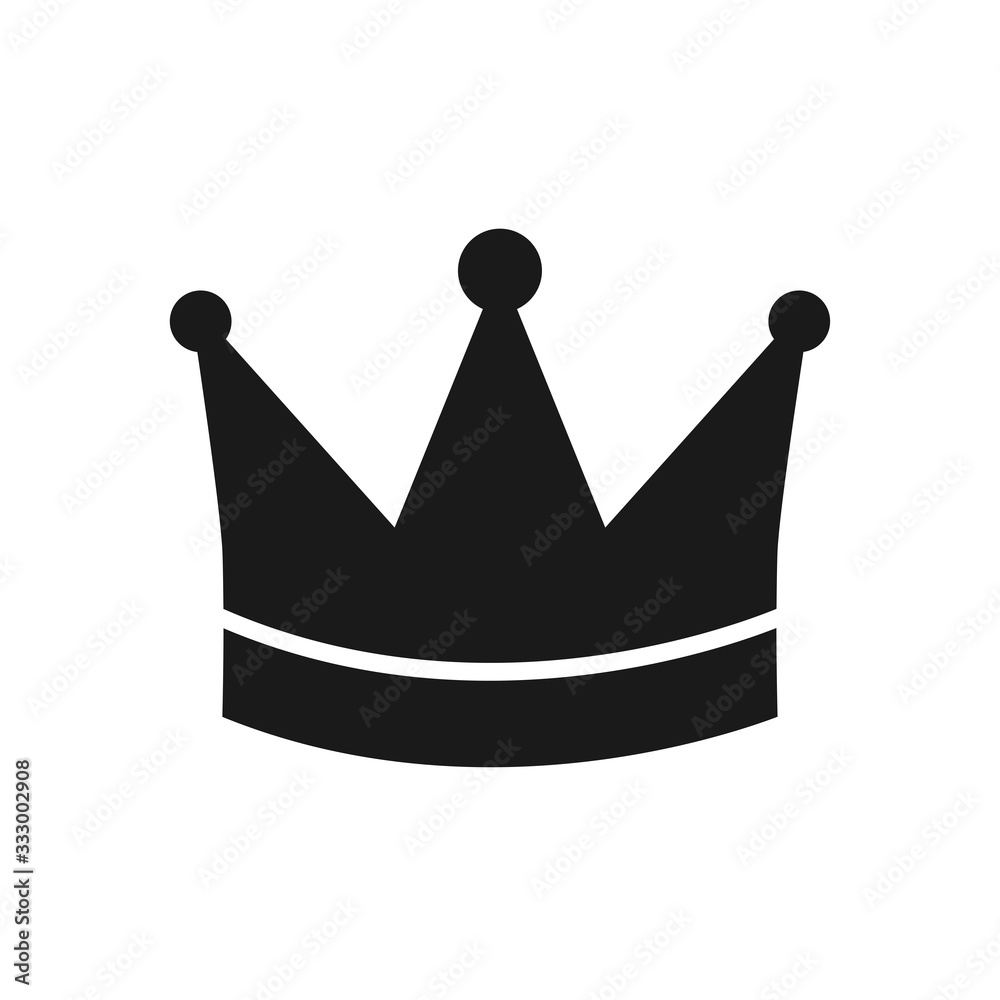 crown icon in trendy flat style