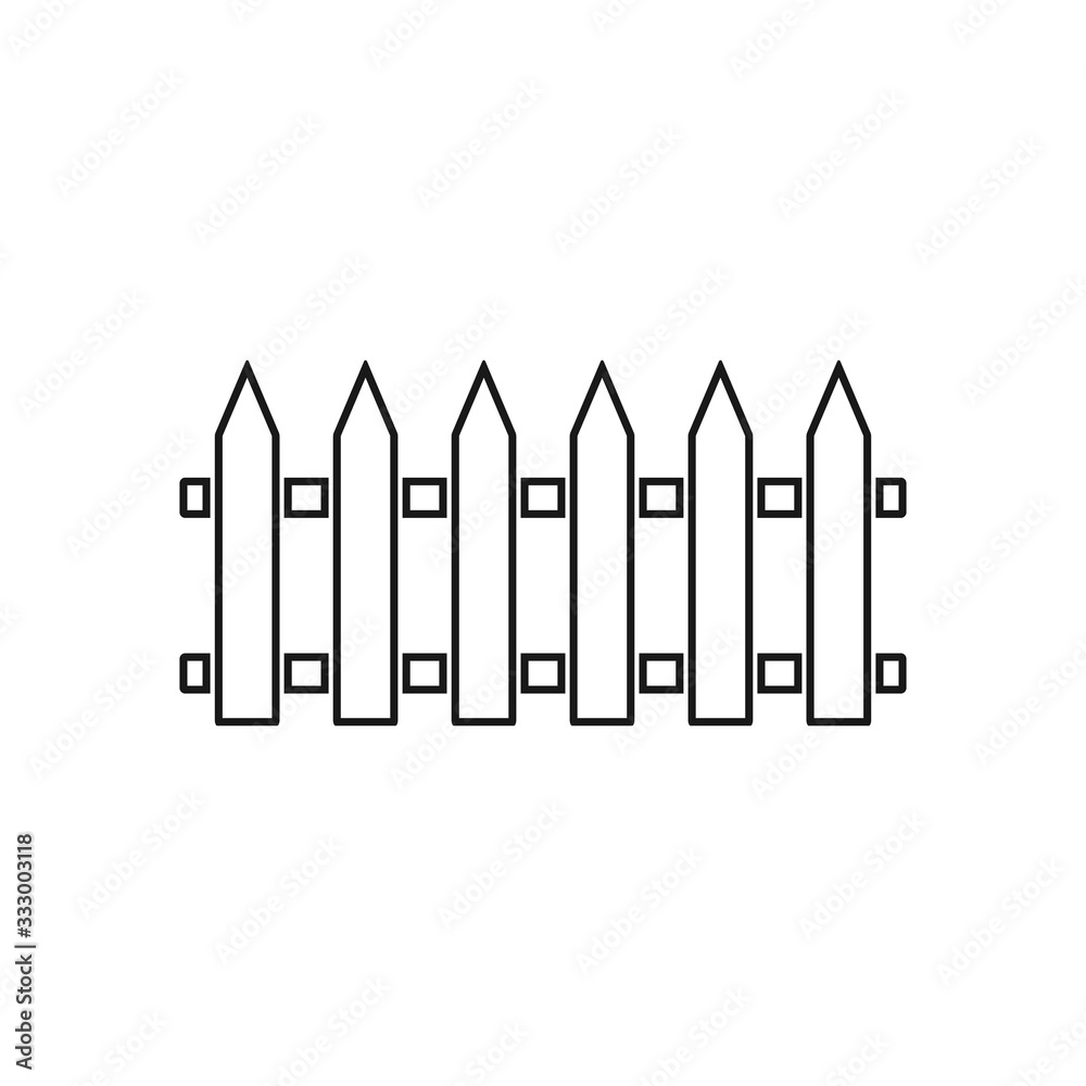 Fence line icon. Editable Vector Symbol Illustration. Fence line icon. Editable Vector Symbol Illustration.