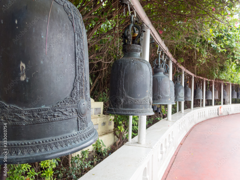 Golden Mountain (phu khao Tong) Bangkok Thailand The pagoda on the hill