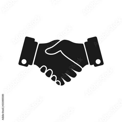hand icon, handshake icon in trendy flat design