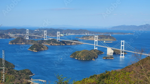 亀老山からの来島海峡大橋１ © 川井　泰行