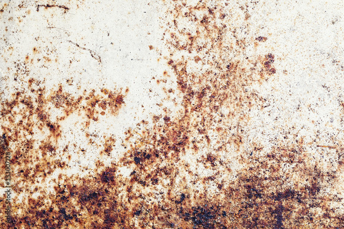 Texture of rusty metal with cracked paint