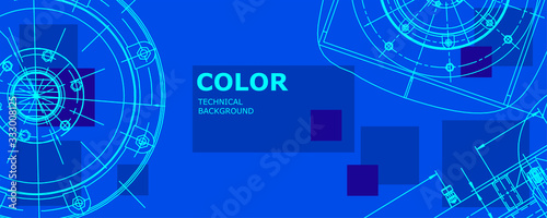 Abstract background concept mechanical engineering drawing