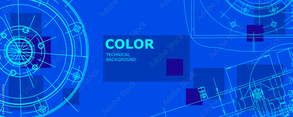 Obraz premium Abstract background concept mechanical engineering drawing