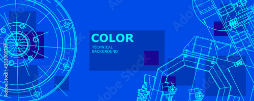 Abstract background concept mechanical engineering drawing