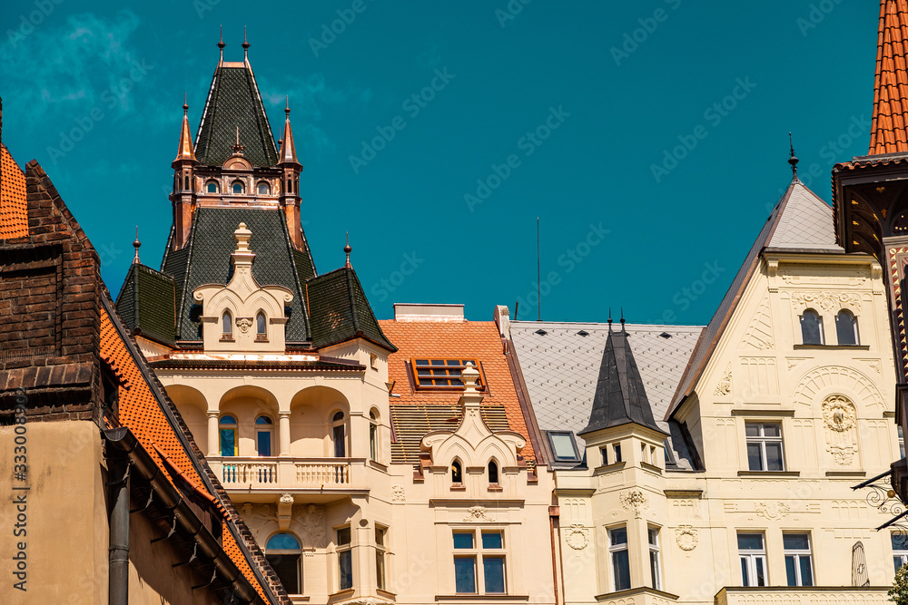 Prague architecture in the historical center