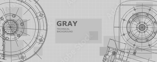 Abstract drawing. Mechanical engineering drawing. Engineering technological vector wallpaper