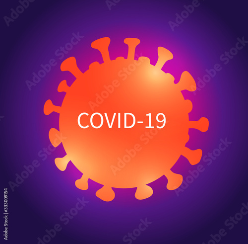 Vector illustration of Coronavirus silhouette