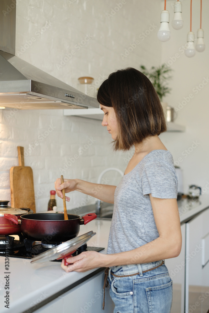 Woman making salad Woman making salad
