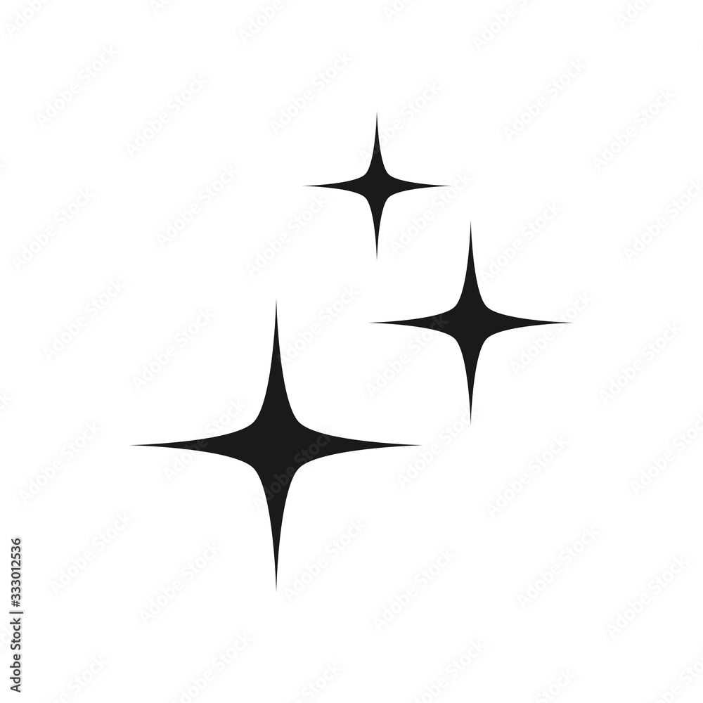 sparkle icon in trendy flat style sparkle icon in trendy flat style