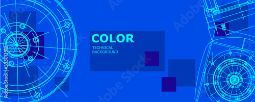 Abstract background concept mechanical engineering drawing