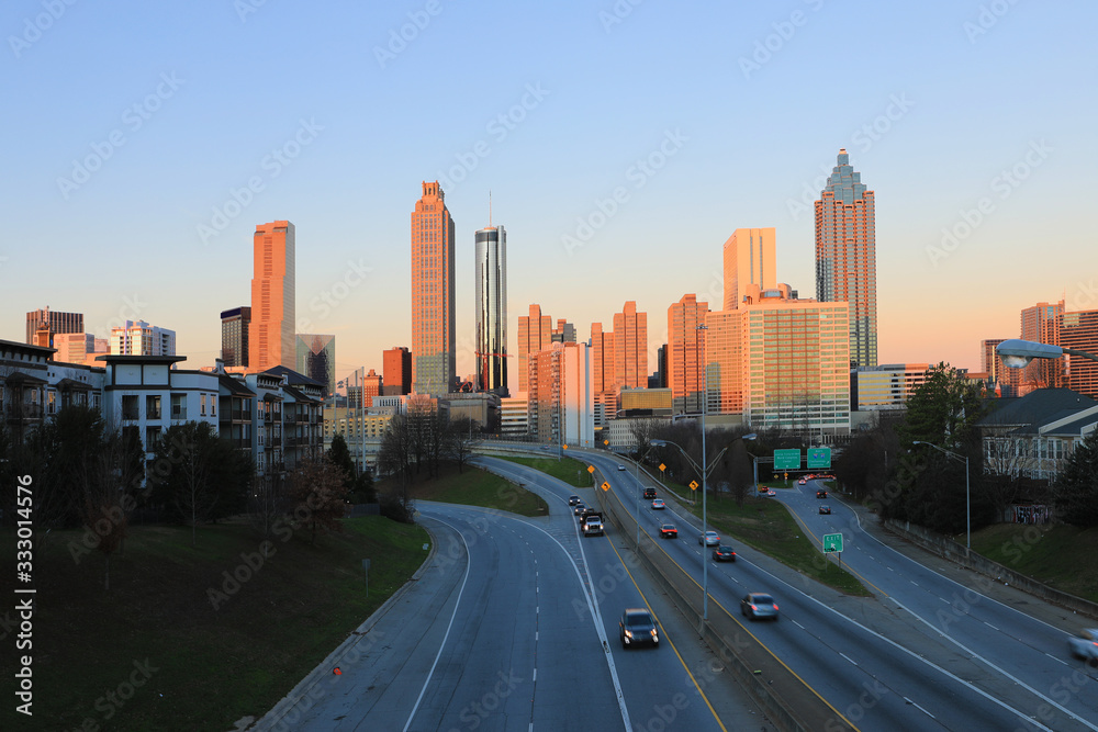 Atlanta, Georgia skyline at twilight