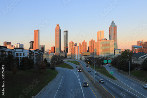 Atlanta  Georgia skyline at twilight