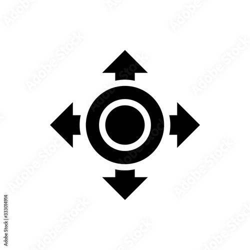 Enlarge Vector Colour With Glyph Icon Illustration