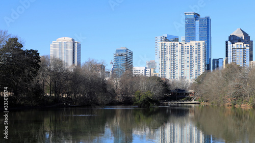 Atlanta  United States skyline and reflections