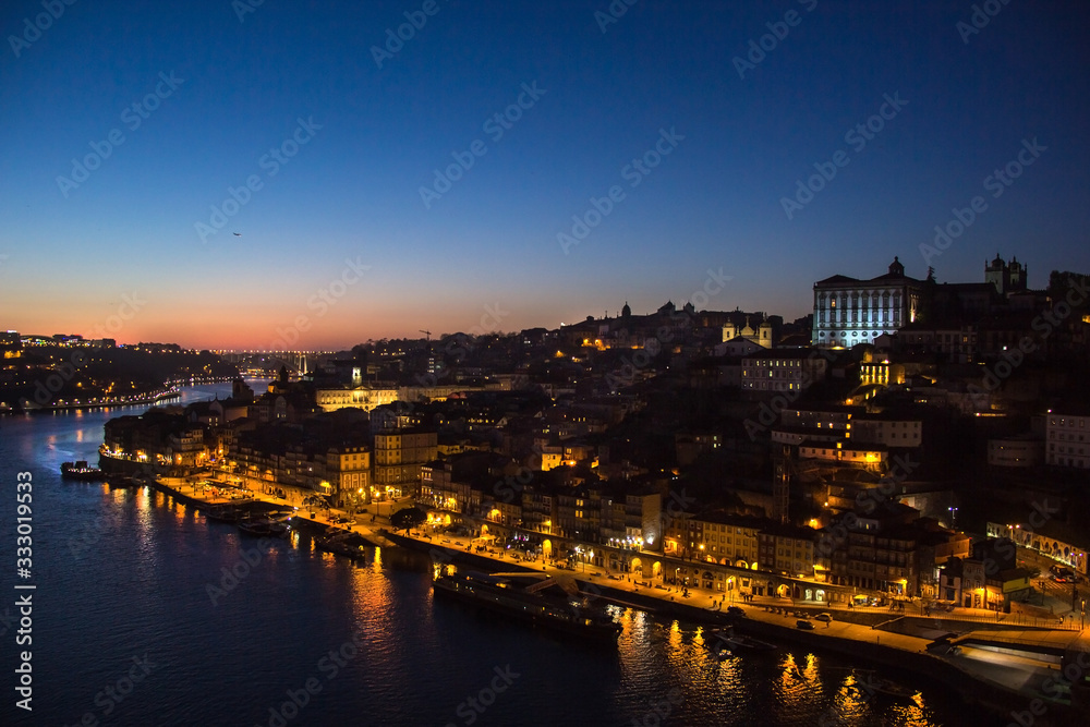 Porto, portugal - night view of the city