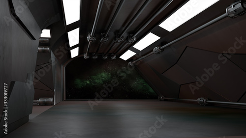 Space environment, ready for comp of your characters.3D rendering