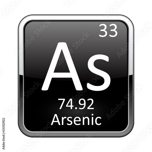 The periodic table element Arsenic. Vector illustration