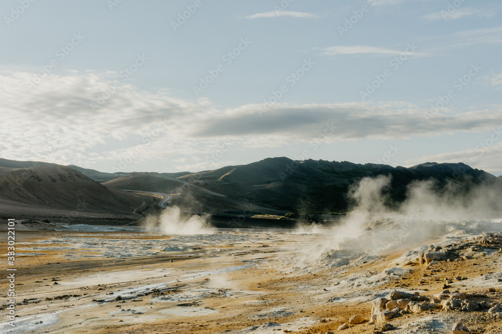 Steaming Hotspring in Iceland Steaming Hotspring in Iceland
