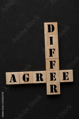 Agree Differ Crossword